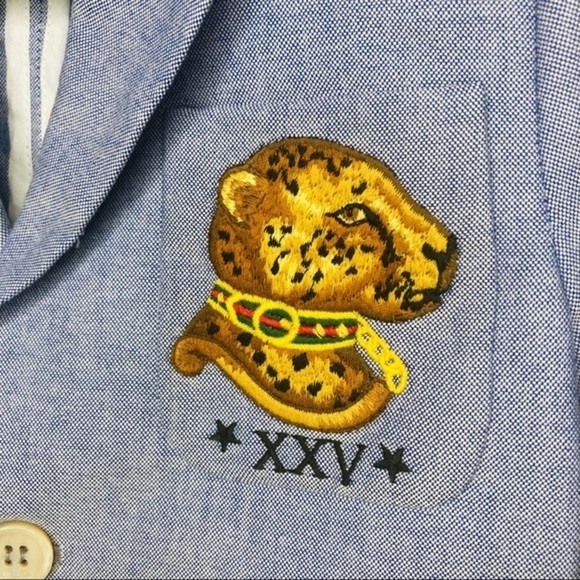 NWT Gucci Oxford embroidered kids boy girl blazer jacket 4 S authentic designer - Picture 5 of 16